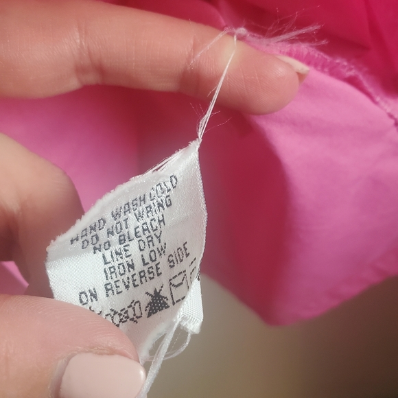 Pink Button Down Blouse with necklaces & beaded embellishments - Picture 11 of 17